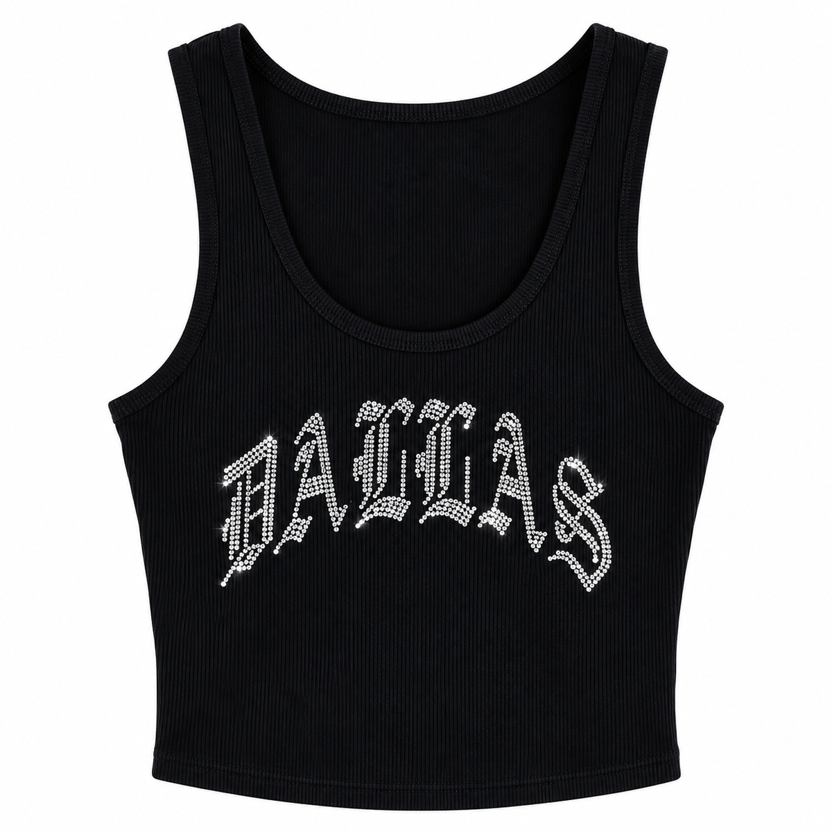 DALLAS CRYSTAL TANK TOP (BLK)