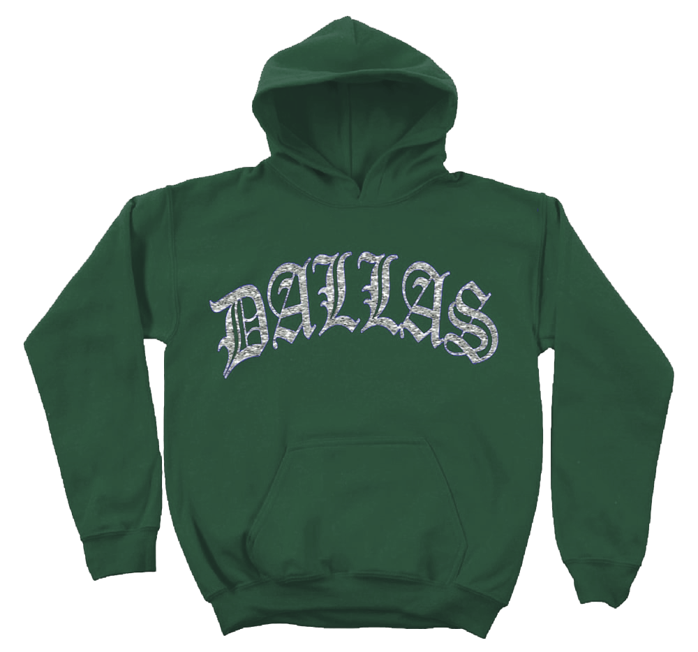 DALLAS RHINESTONE HOODIE (FOREST GREEN)