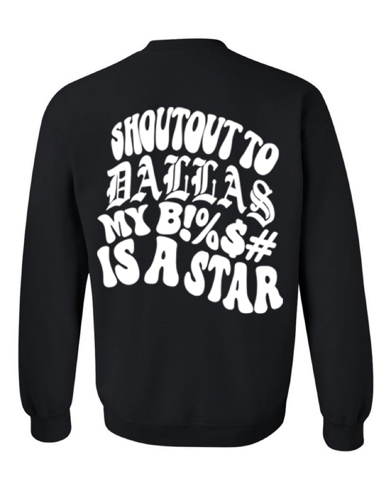 DALLAS STAR CREWNECK (BLK/WHT)