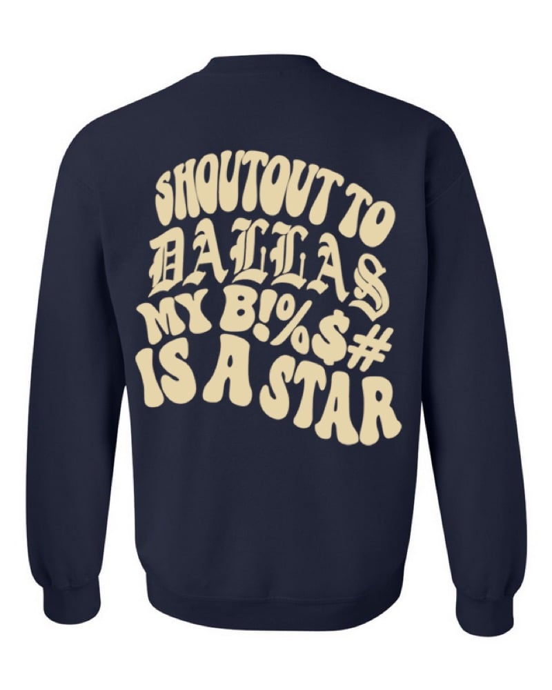 DALLAS STAR CREWNECK (NAVY/CRM)