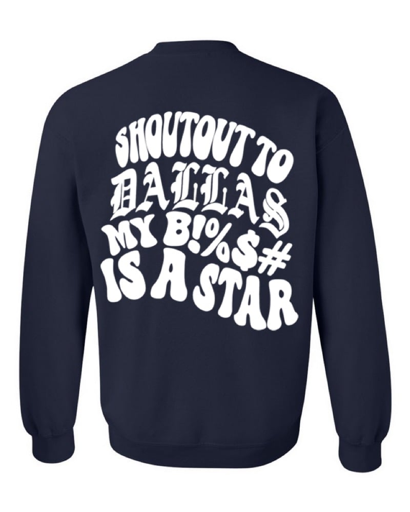 DALLAS STAR CREWNECK (NAVY/WHT)