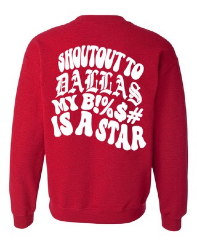 DALLAS STAR CREWNECK (RED/WHT)