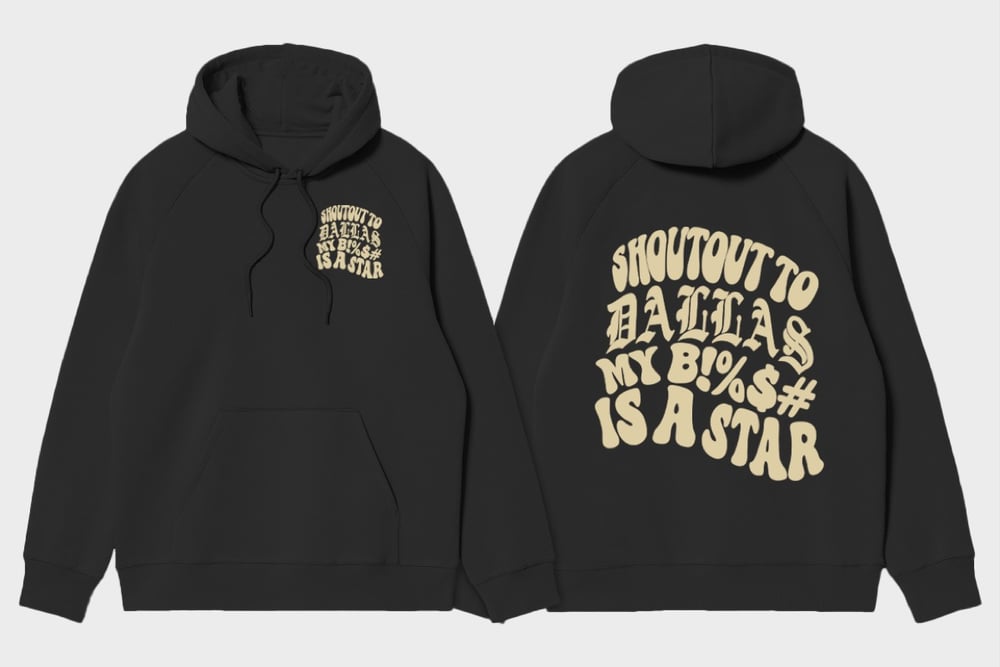 DALLAS STAR HOODIE (BLK/CRM)