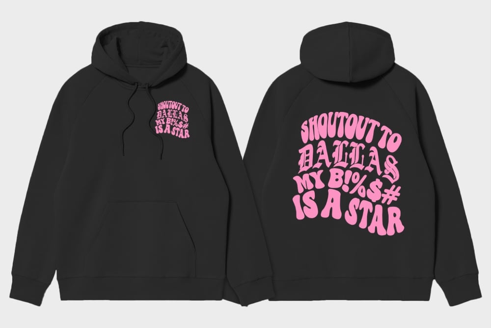 DALLAS STAR HOODIE (BLK/PNK)