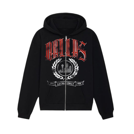 DALLAS 214LOCALS ZIP UP HOODIE
