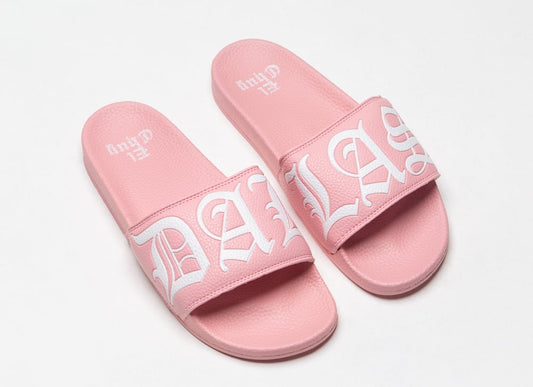 DALLAS PINK SLIDES  KIDS AND ADULTS (PREORDER)