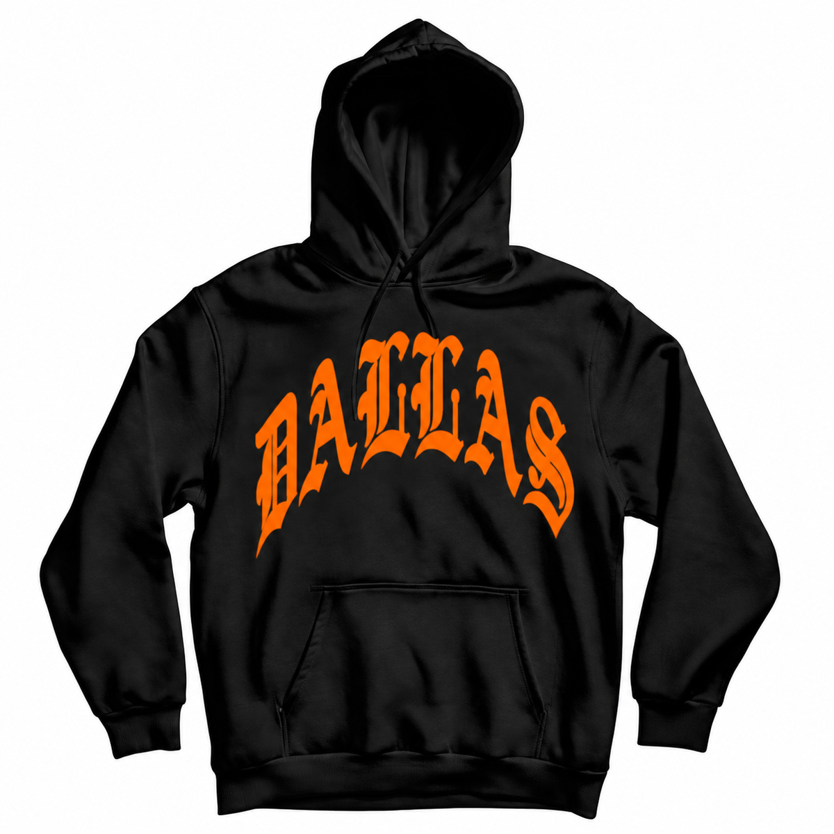 DALLAS HOODIE BLACK/ORANGE TODDLER TO ADULT SIZES