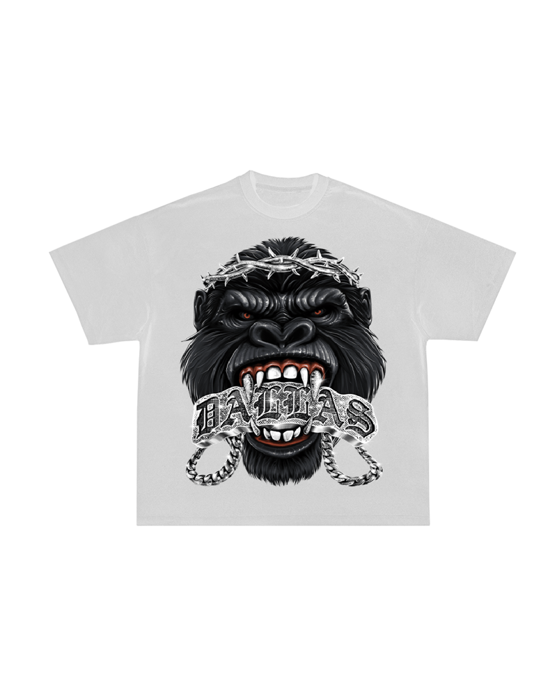 DALLAS GORILLA TEE (WHT)