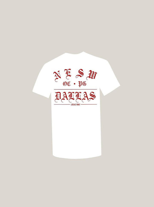 DALLAS LOCALS ONLY TEE (WHT/RED)