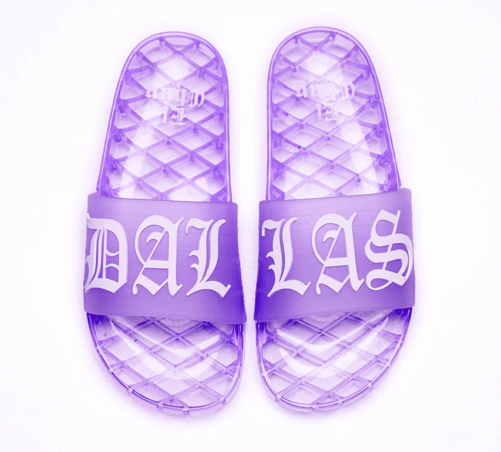 DALLAS PURPLE JELLY SLIDES (PREORDER)