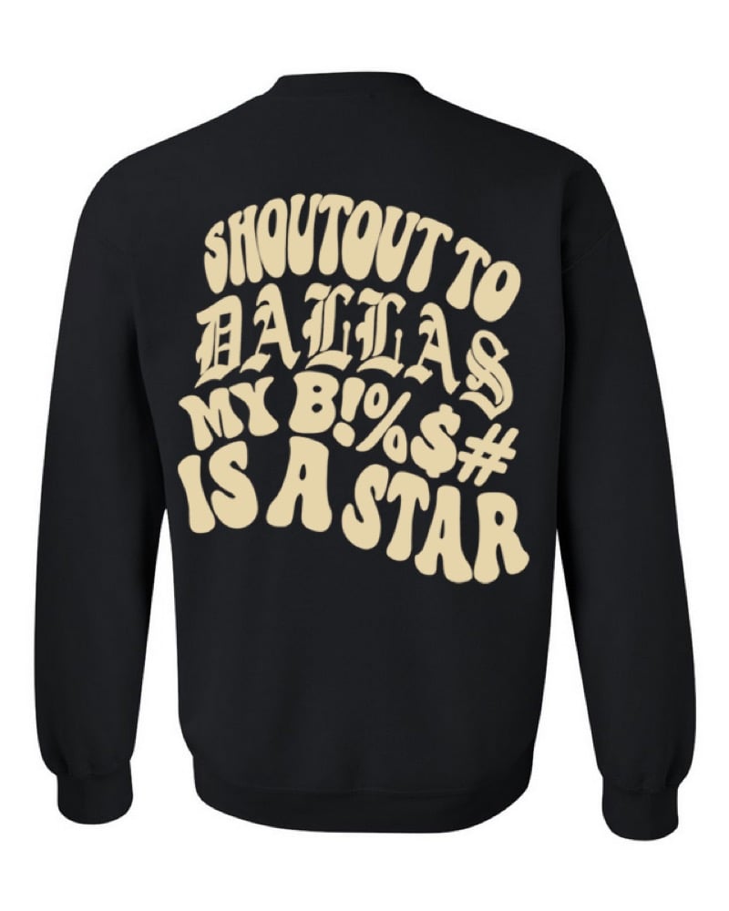 DALLAS STAR CREWNECK (BLK/CRM)