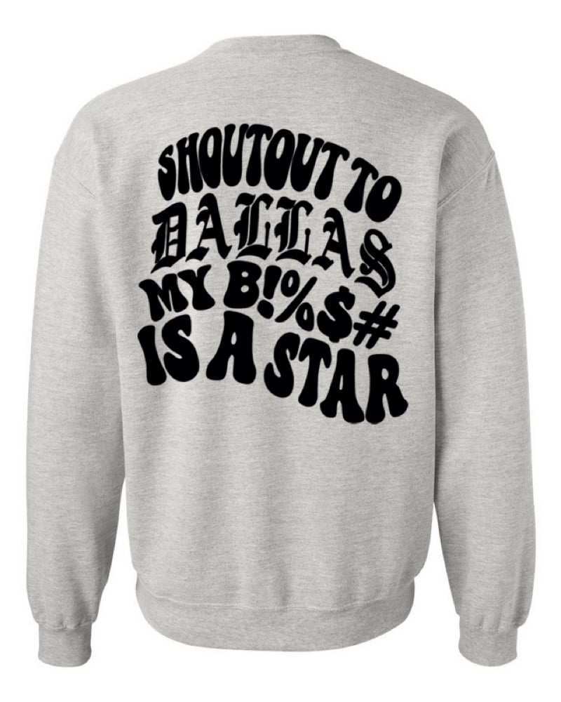 DALLAS STAR CREWNECK (GRY/BLK)