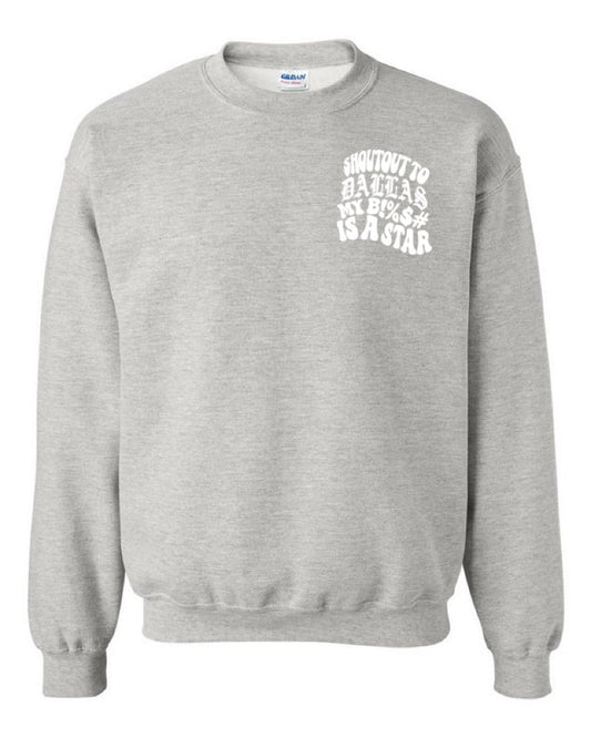 DALLAS STAR CREWNECK (GRY/WHT)