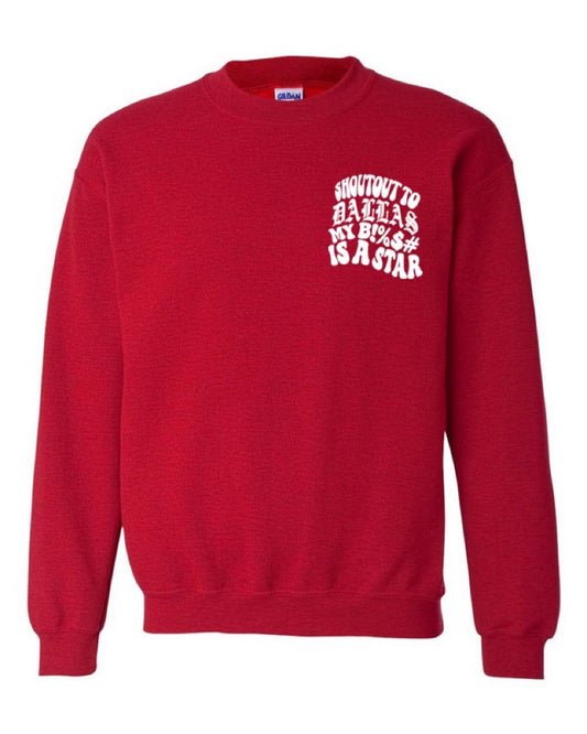 DALLAS STAR CREWNECK (RED/WHT)