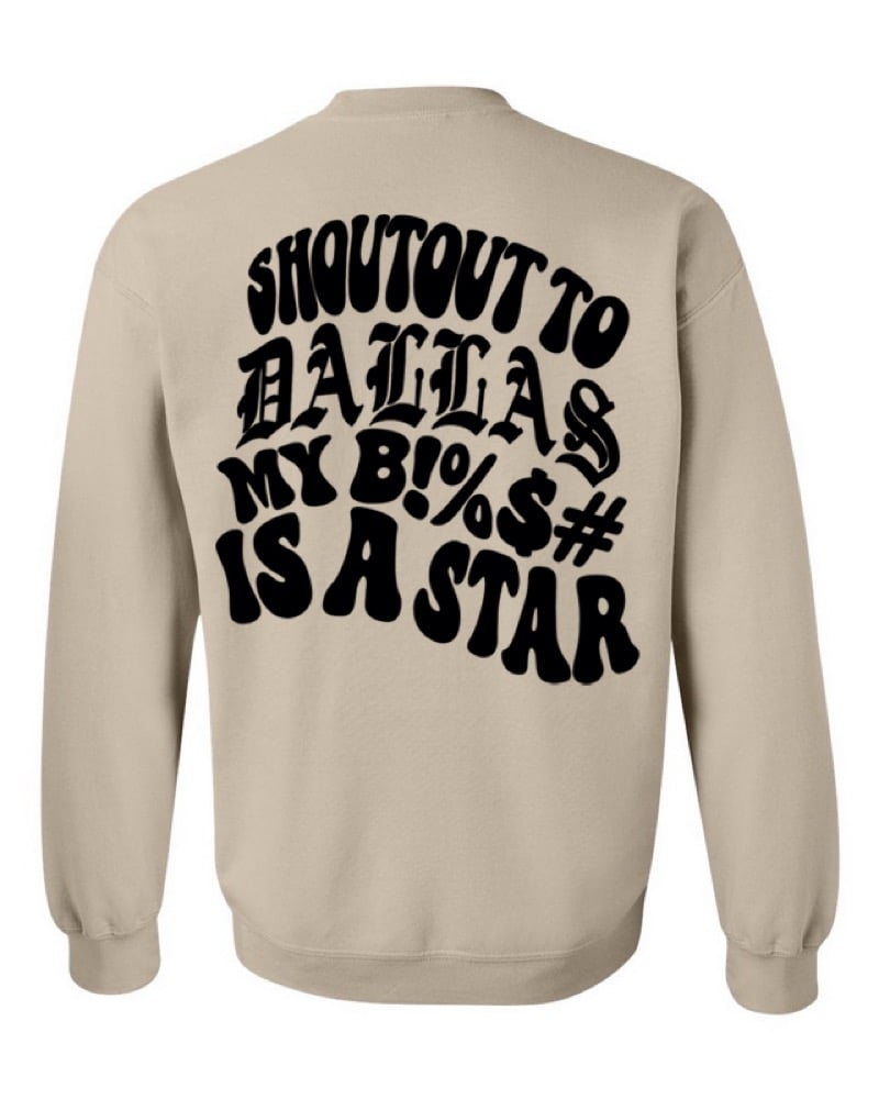 DALLAS STAR CREWNECK (SAND/BLK)