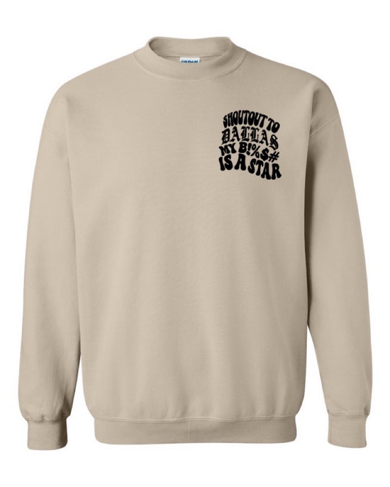 DALLAS STAR CREWNECK (SAND/BLK)