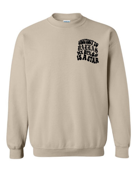 DALLAS STAR CREWNECK (SAND/BLK)