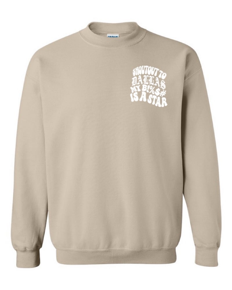 DALLAS STAR CREWNECK (SAND/WHT)