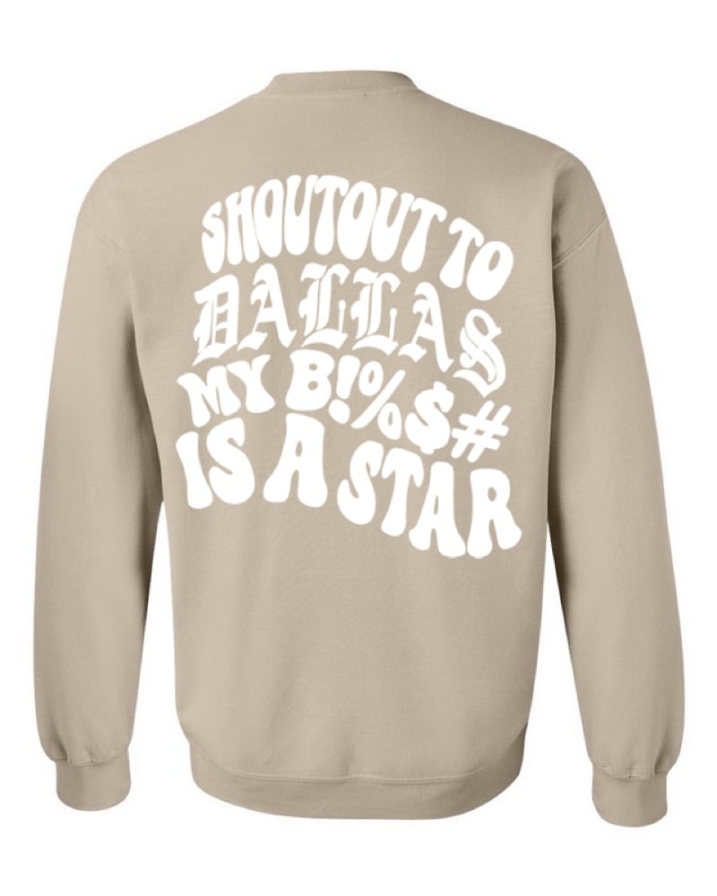 DALLAS STAR CREWNECK (SAND/WHT)