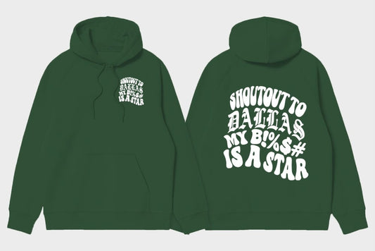 DALLAS STAR HOODIE (GREEN/WHT)