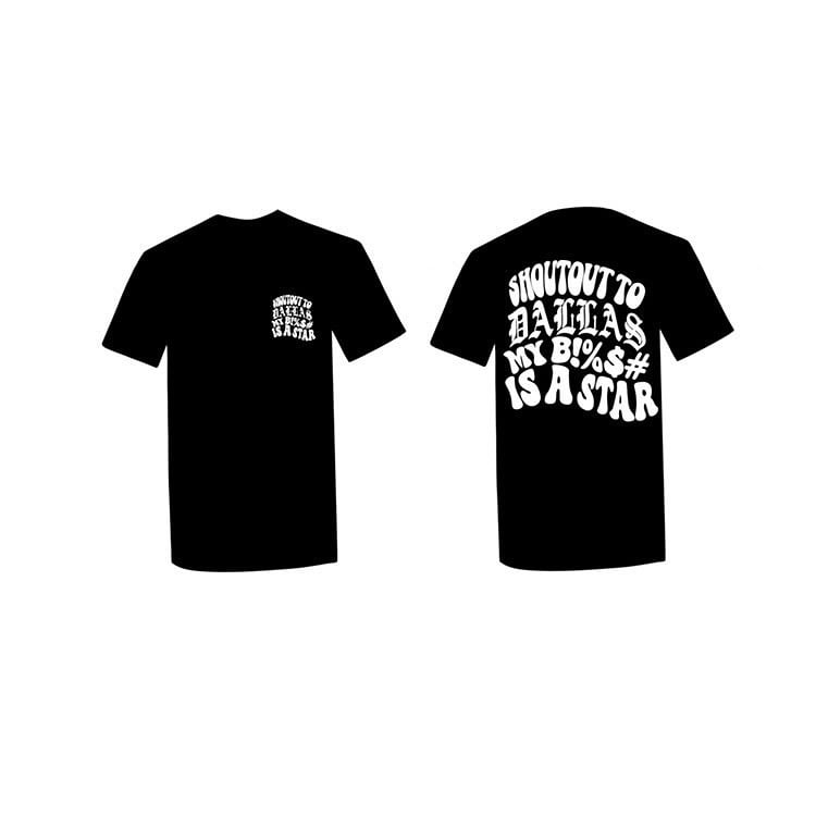 DALLAS STAR TEE (BLK/WHT)