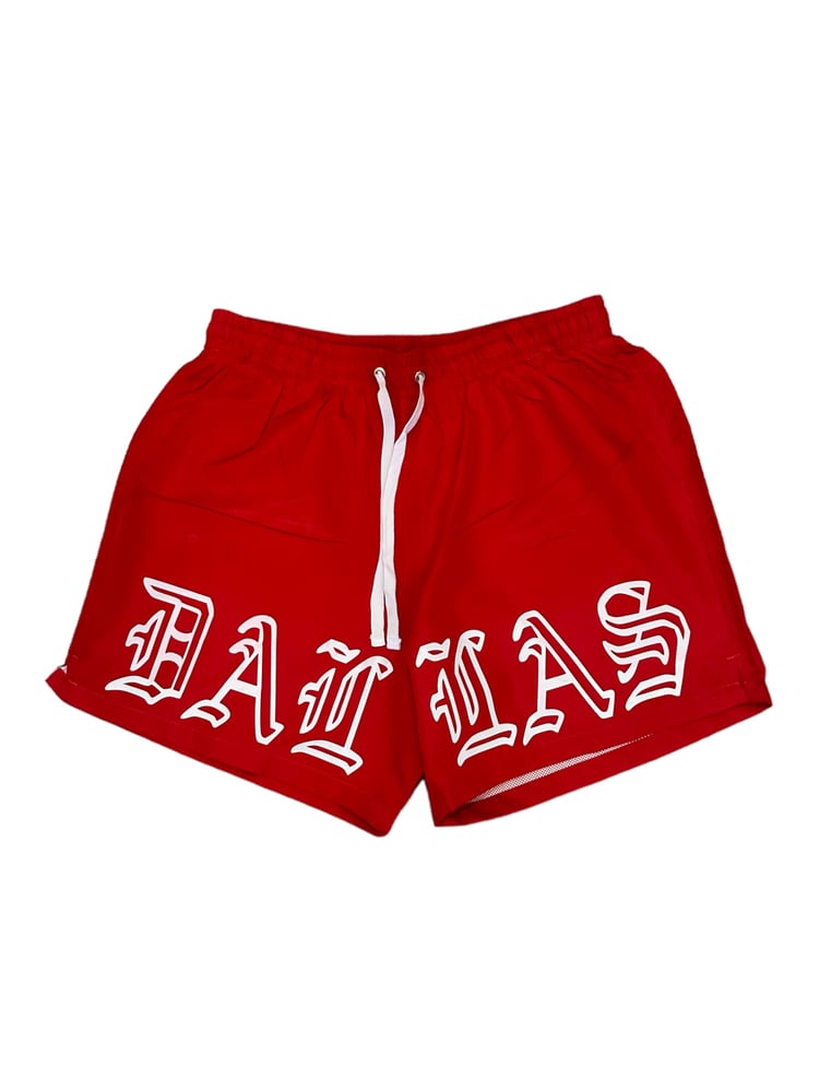 DALLAS SWIM TRUNKS (RED)
