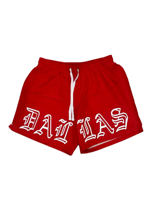 DALLAS SWIM TRUNKS (RED)