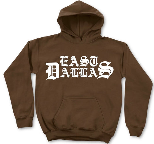 EAST DALLAS HOODIE CHOCOLATE